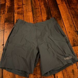 NOBULL Dark Blue Gray Athletic Shorts